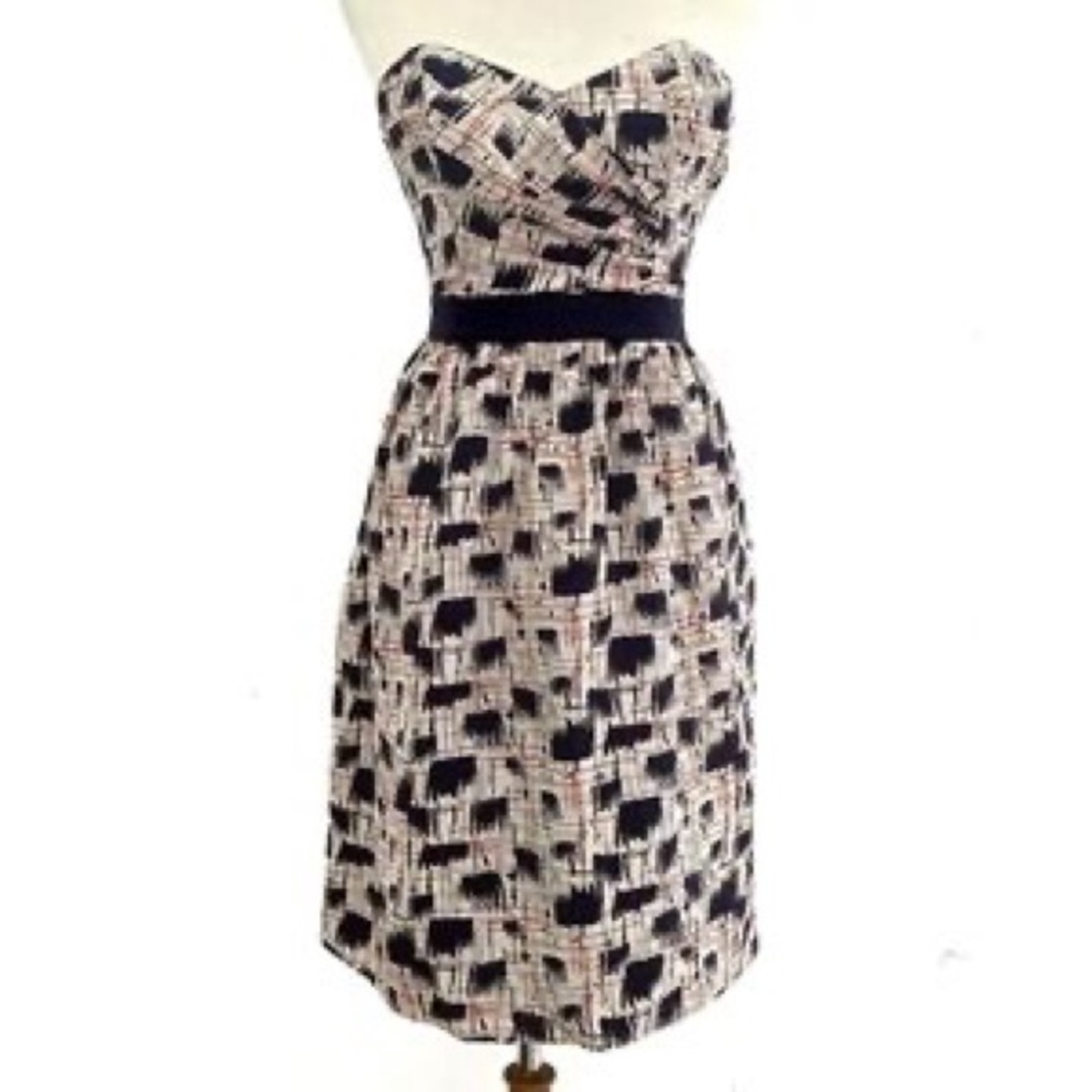 Anthropologie Burlapp 100% Silk Strapless Dress Size 2